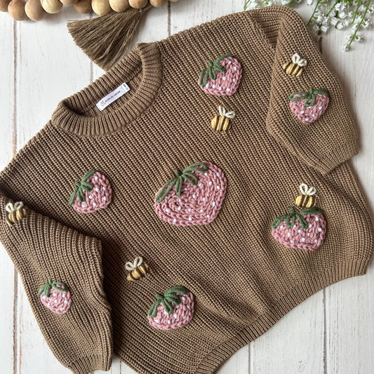 Strawberry Fields Custom Knit Jumper