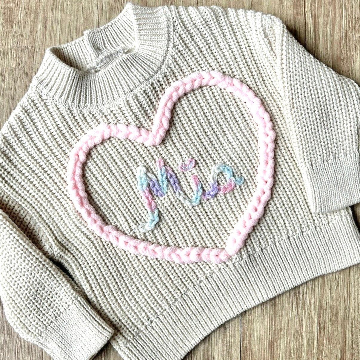 Big Heart Custom Knit Jumper