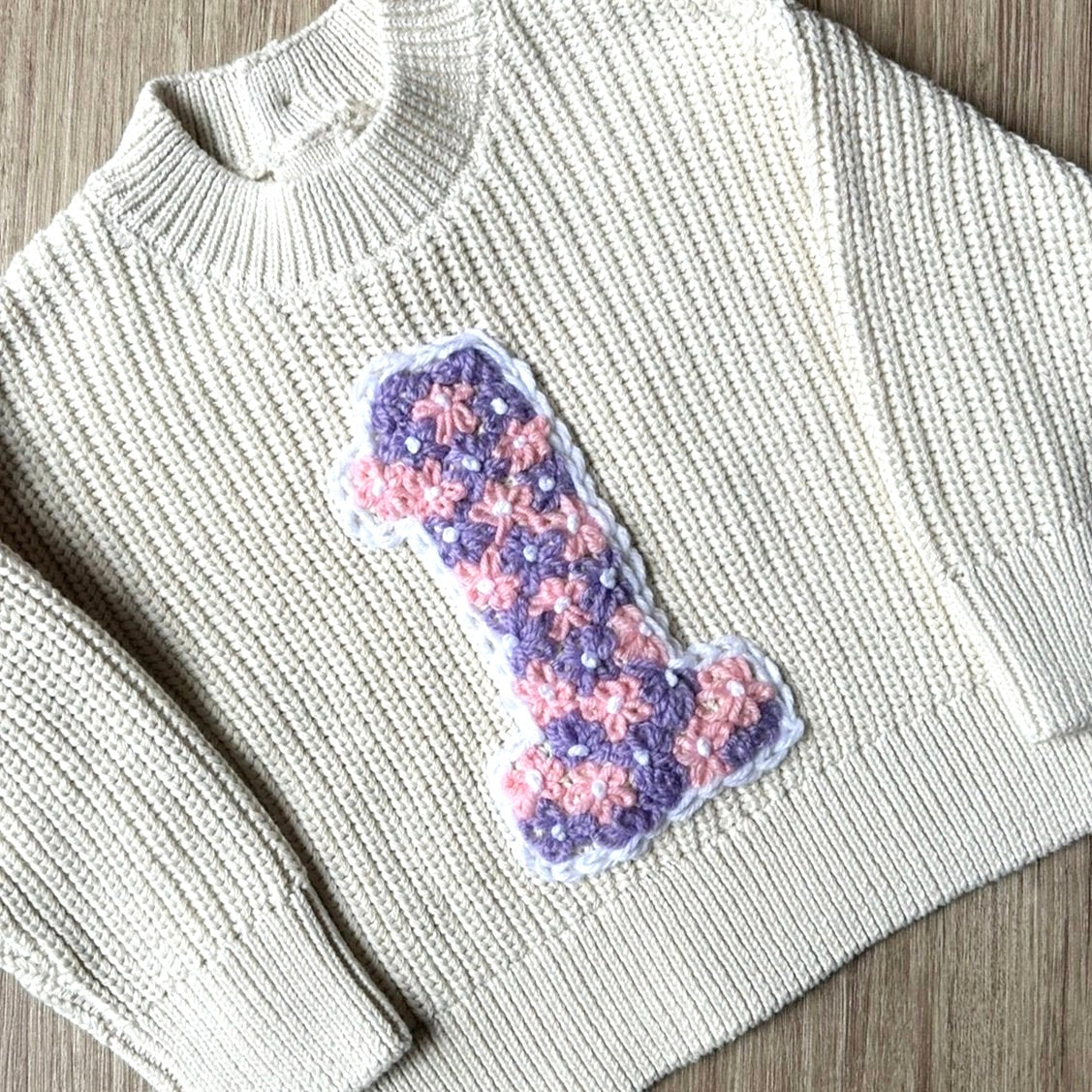 Chunky Floral Custom Knit Jumper