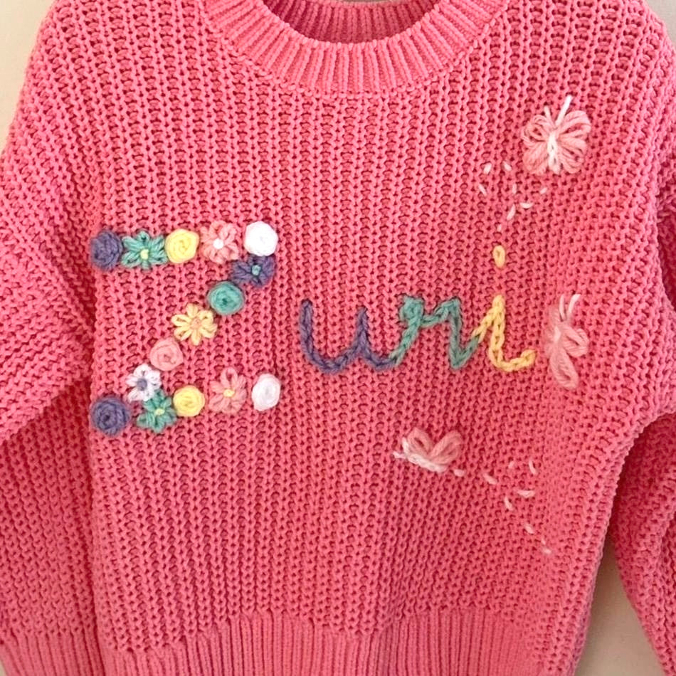 Single Name/Phrase Custom Knit Jumper