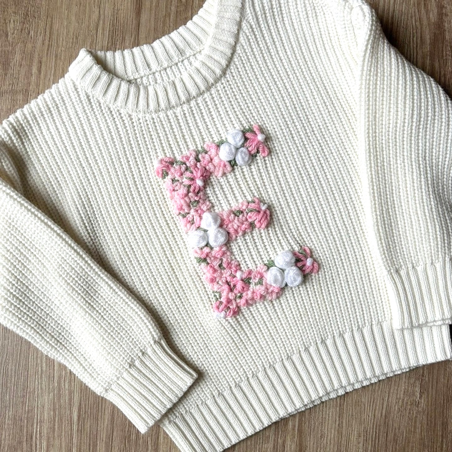 Chunky Floral Custom Knit Jumper