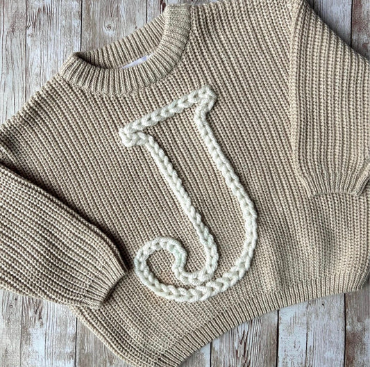 Single Letter Custom Knit Jumper