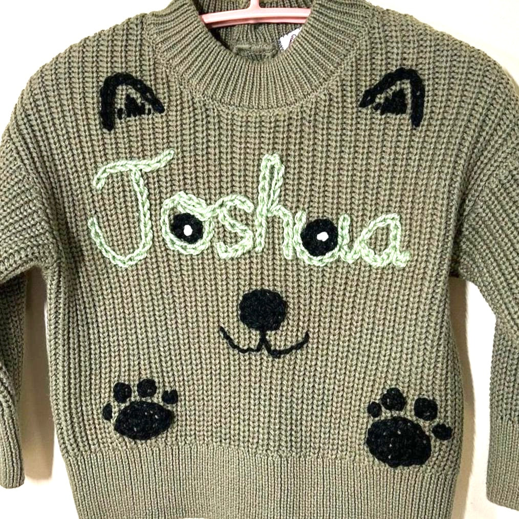 Puppy Face Custom Knit Jumper