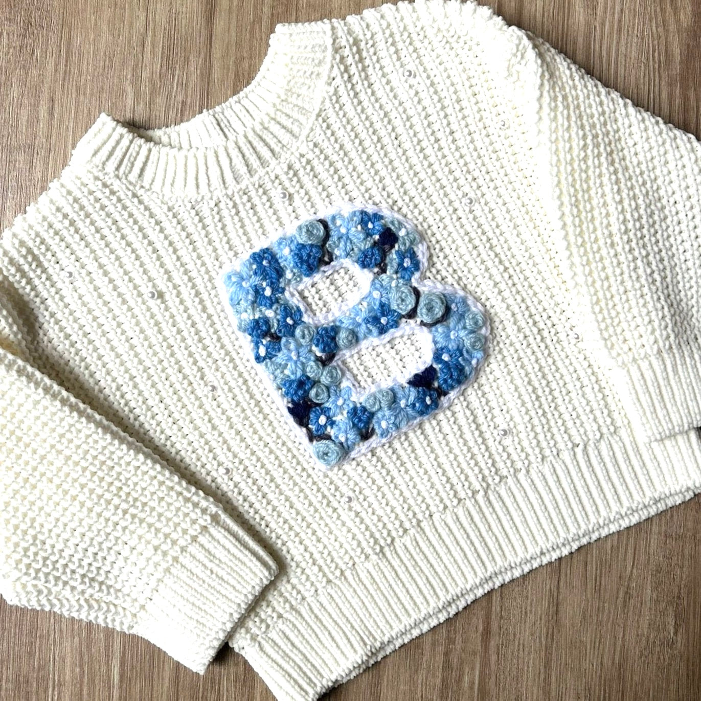 Chunky Floral Custom Knit Jumper