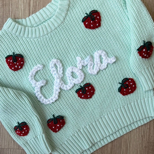 Strawberry Fields Custom Knit Jumper